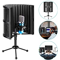 Los mejores  - Neewer Escudo Aislamiento Micrófono Compacto de Mesa con Soporte para Trípode- Espuma Absorbente de Sonido de Micrófono…